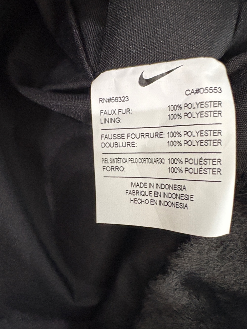 Nike Black Faux-Fur Shoulder Bag with Detachable Strap - Picture 4 of 8